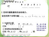 吉林省长岭县第四中学高一数学：《空间向量数量积的坐标表示》课件