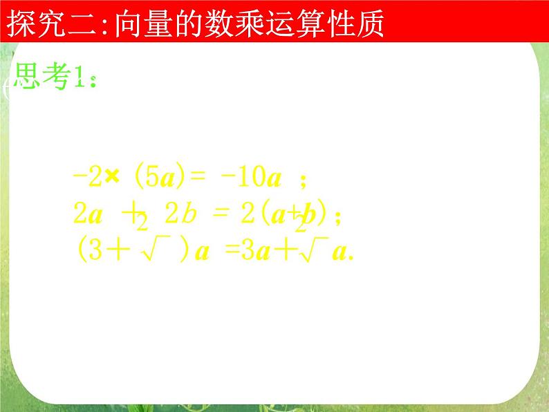 河南省洛阳市第二外国语学校高中数学新人教A版必修四课件：2.2.3向量数乘运算及其几何意义08