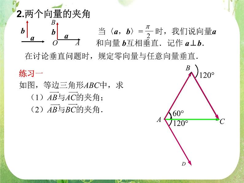 山东省冠县武训高中数学《2.3.1向量数量积的物理背景与定义》课件 新人教A版必修404