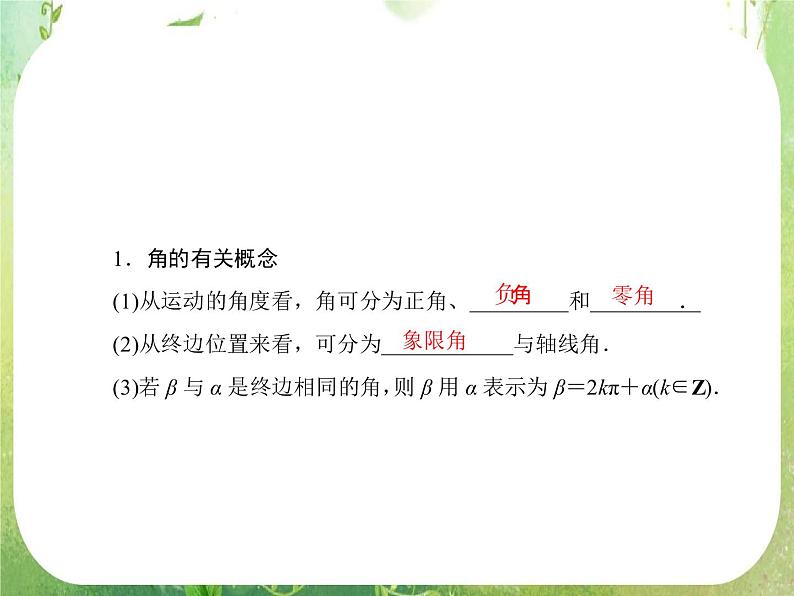 2013高三数学一轮复习延伸探究课件（理）.3.1.《三角函数》新人教版必修408
