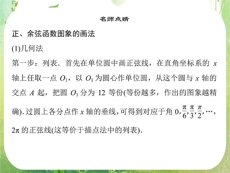高一数学《1.4.1正弦函数、余弦函数的图象》课件2新课程（新课标人教A版）必修四07