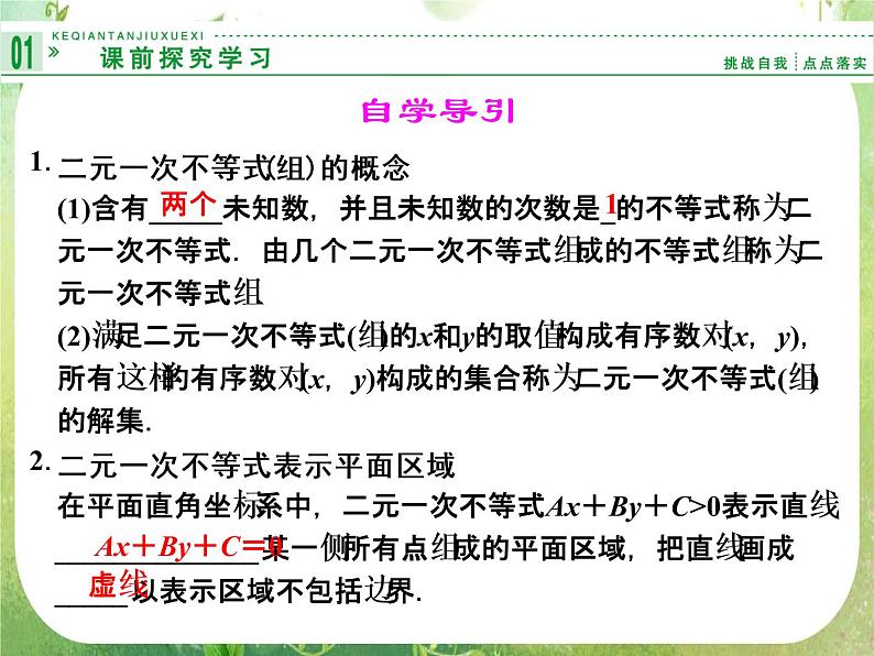 高二新课程数学《3.3.1二元一次不等式（组）与平面区域》课件1（新人教A版）必修五03