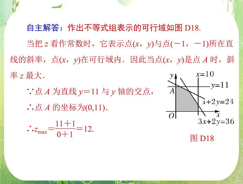 2012高二数学典例精析课件第三章 3.3 3.3.3 《简单的线性规划问题》(二)（人教A版必修五）06