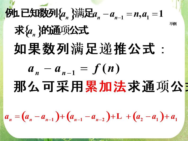 湖南省桃江四中高一数学人教A版必修5 2.7《数列的综合问题》课件第2页