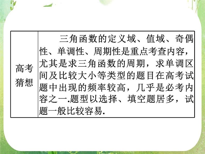 2012高考一轮复习梯度教学数学理全国版课件：4.5三角函数的性质第3页