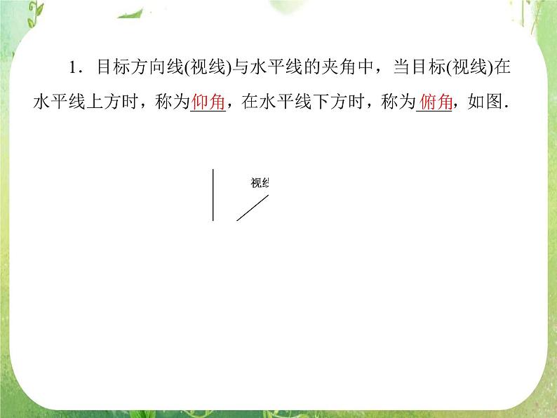 高二数学课件 1-2-2《高度问题》 新人教A版必修508