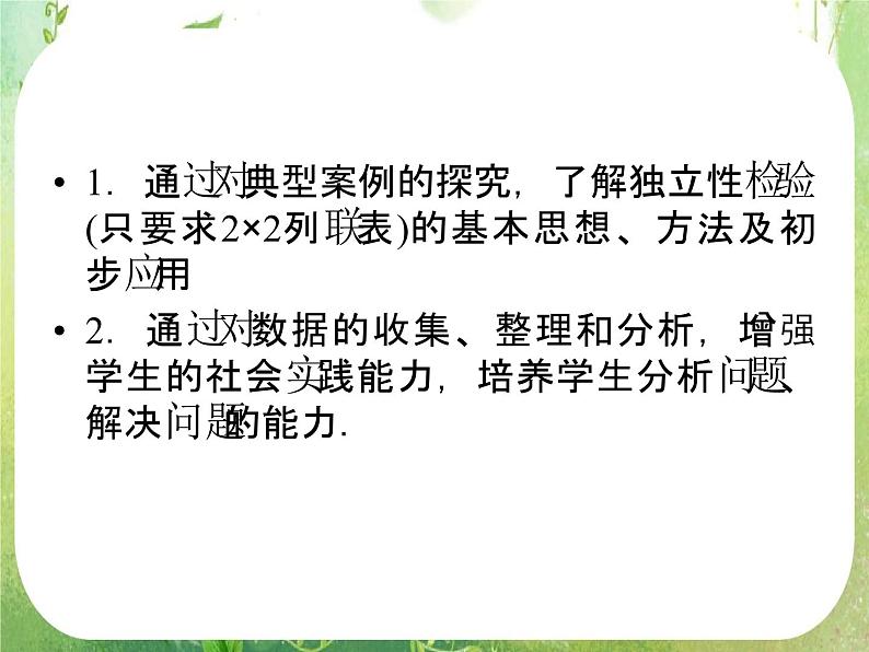 2012高二人教版选修2-3数学课件：3.2 独立性检验的基本思想及其初步应用第3页