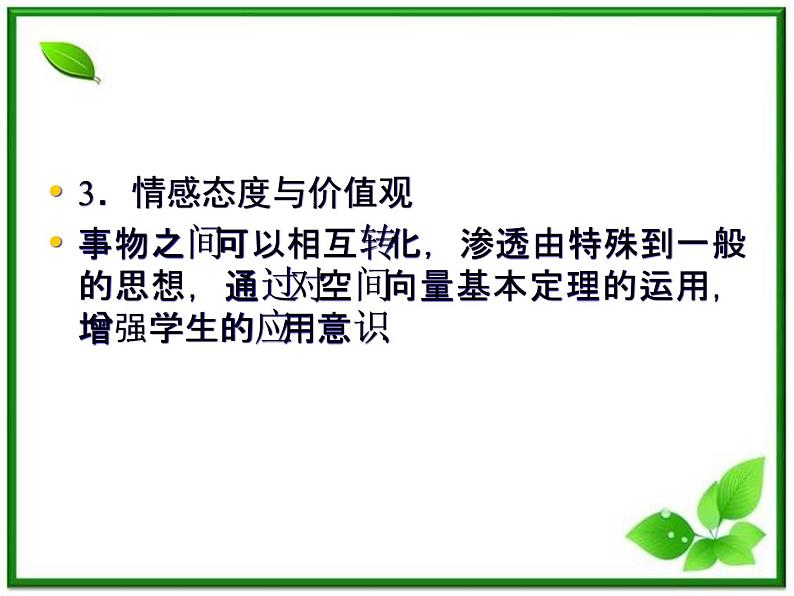 高一数学《第三章 空间向量与立体几何》课件（人教B版2-1）3-1-2空间向量的基本定理  56张04