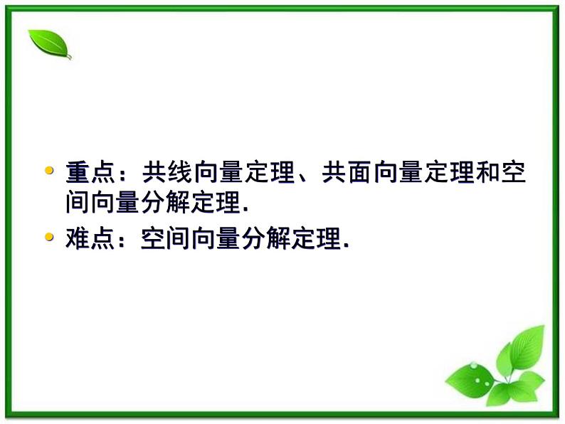 高一数学《第三章 空间向量与立体几何》课件（人教B版2-1）3-1-2空间向量的基本定理  56张06