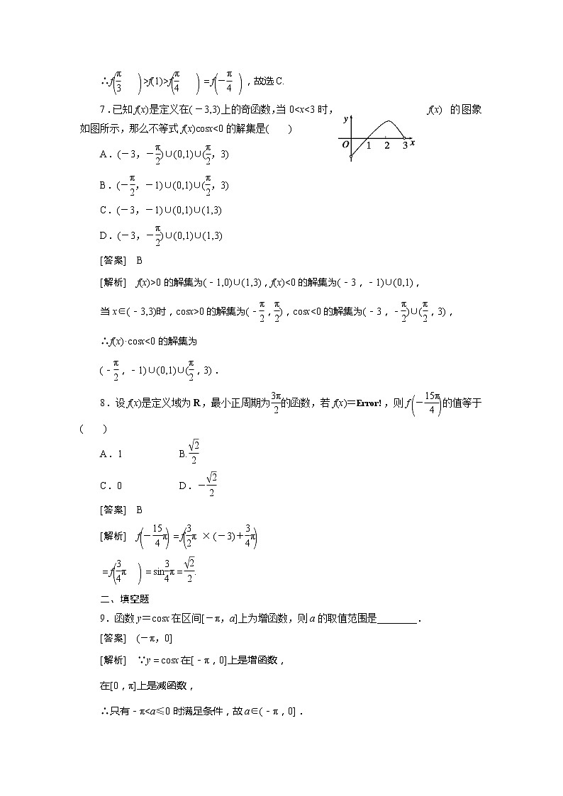 数学：1.4.2《正弦余弦函数的性质》同步练习（新人教A版必修）03