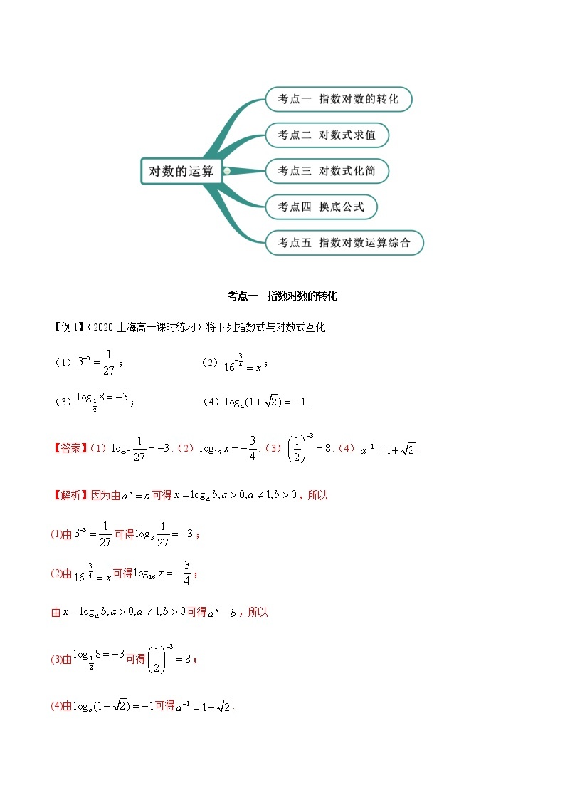 4.3 对数运算（精讲）-一隅三反系列之高一数学新教材必修第一册（人教A版）练习题02
