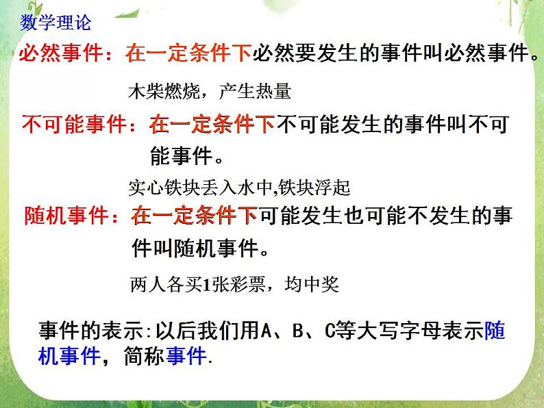 高一数学人教A版必修3课件：3.1.1《随机事件的概率》（二）第6页