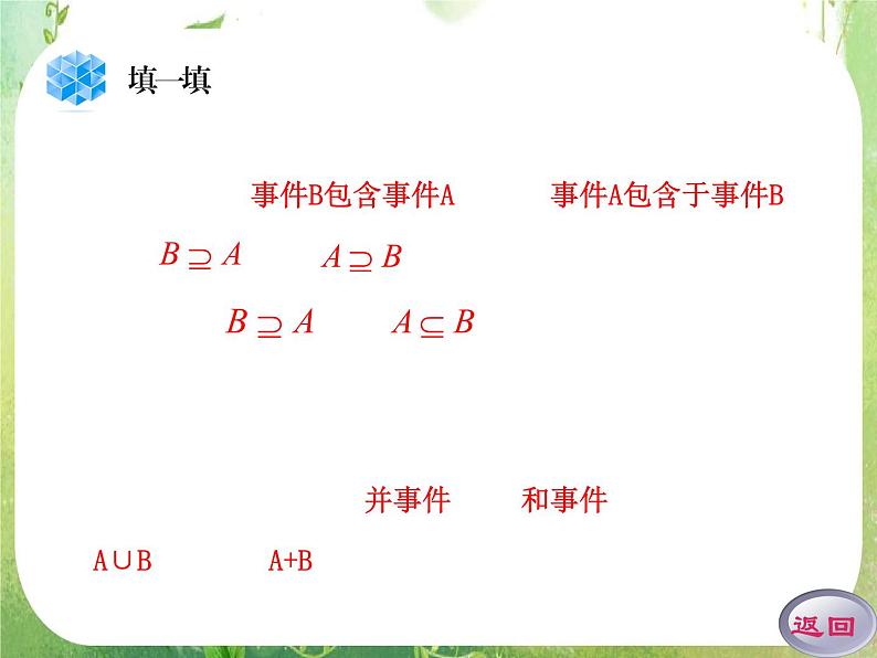 2012高考数学一轮复习（人教A）必修3精品 第三章学案2  概率的基本性质课件PPT第3页