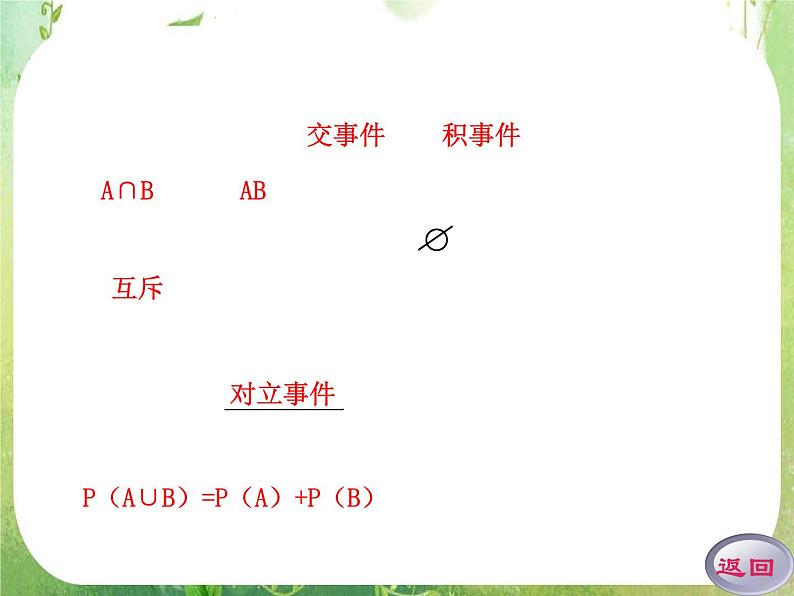 2012高考数学一轮复习（人教A）必修3精品 第三章学案2  概率的基本性质课件PPT第4页