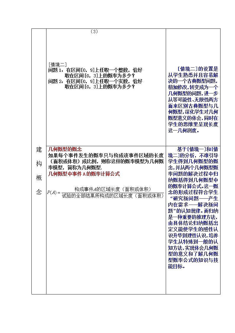 第五届全国高中数学青年教师观摩与评比活动：《几何概型》教案与说课稿03