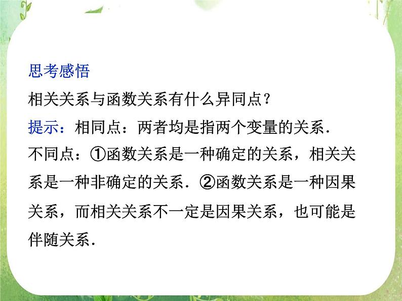 2012高考数学一轮复习：2.3《变量间的相关关系》课件（新人教A版必修3）05