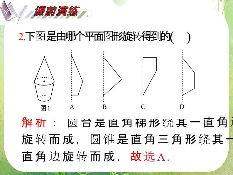 2012届高考数学（理科）一轮复习课件（人教版）第9单元第46讲 空间几何体的结构及三视图、直观图04