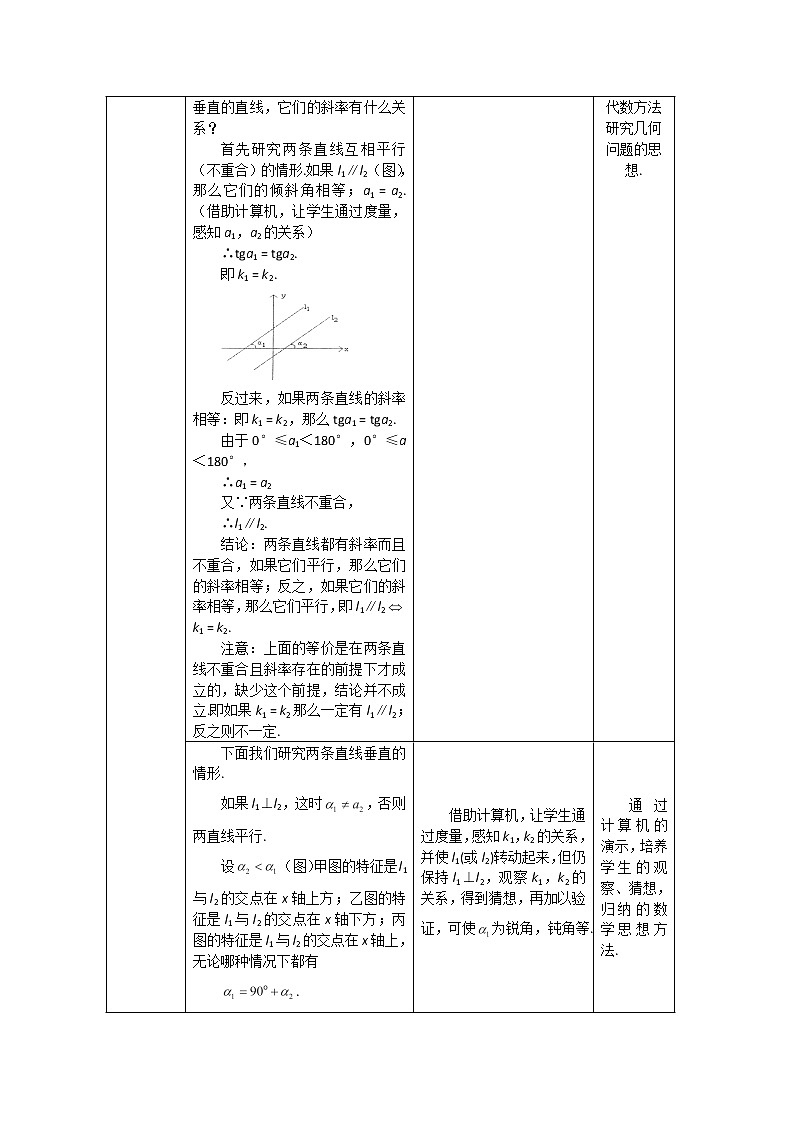 2012-2013学年高一数学：3.1.2两条直线平行与垂直的判定教案 新人教A版 必修202