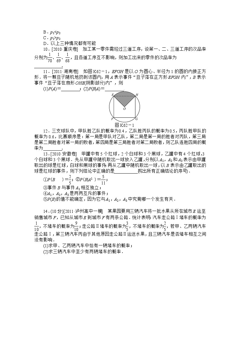 2013届高三数学复习随堂训练（理科）湖南专版 第44讲《直线的倾斜角与斜率、直线的方程》人教A版必修2第2页