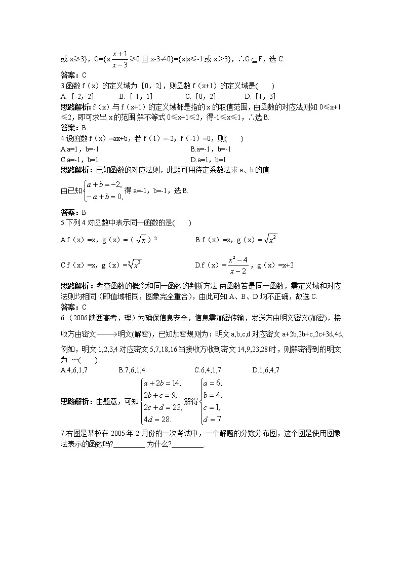 《函数的概念》同步练习18（人教A版必修1）第3页