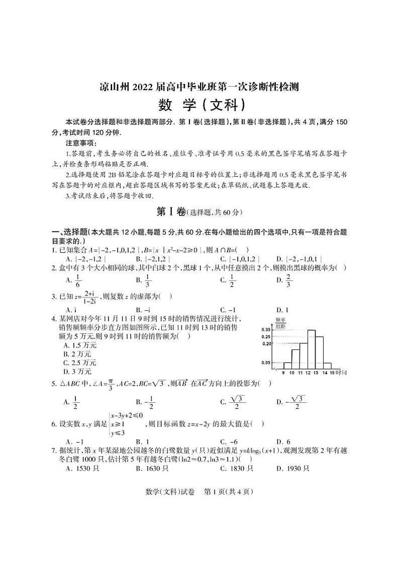数学（文科）第1页