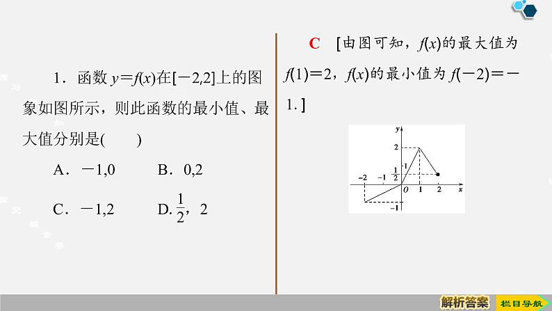 人教版高中数学第一册 第3章 3.2  第2课时　函数的最大(小)值课件PPT08