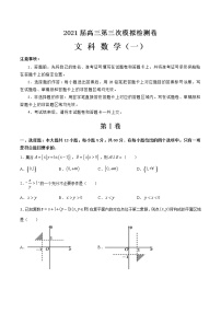 2021届高三第三次模拟检测卷 文科数学（一）