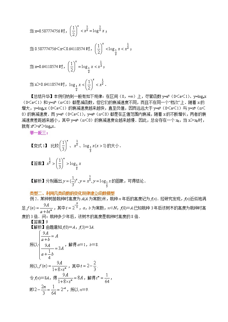 知识讲解_几类不同增长的函数模型_提高练习题03