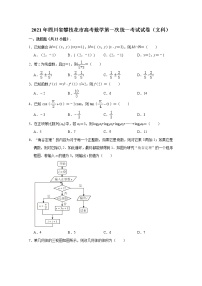 四川省攀枝花市2021届高三第一次统一考试数学（文科）试卷 Word版含解析