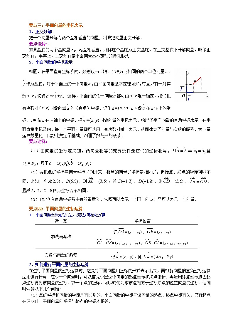 知识讲解_平面向量的基本定理及坐标表示_提高练习题02