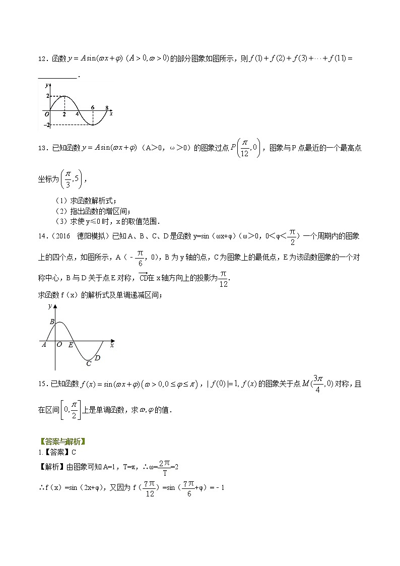 巩固练习_函数y=Asin(ωx+φ)的图象_提高03