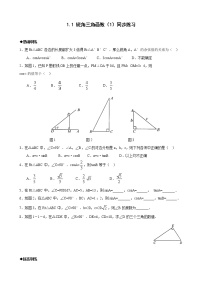 浙教版九年级下1.1锐角三角函数(1)同步练习1