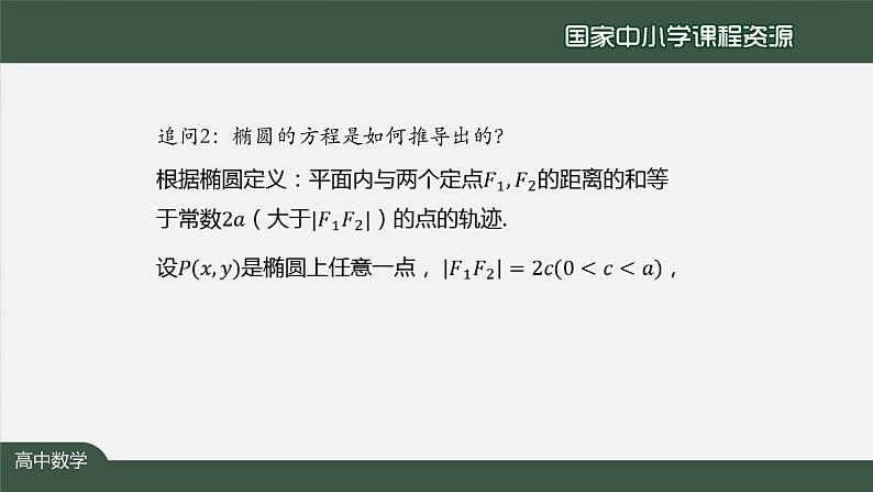 13.高中【数学（人教A版）】用信息技术探究点的轨迹：椭圆、双曲线、抛物线-课件第6页