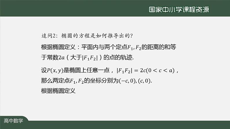13.高中【数学（人教A版）】用信息技术探究点的轨迹：椭圆、双曲线、抛物线-课件第8页