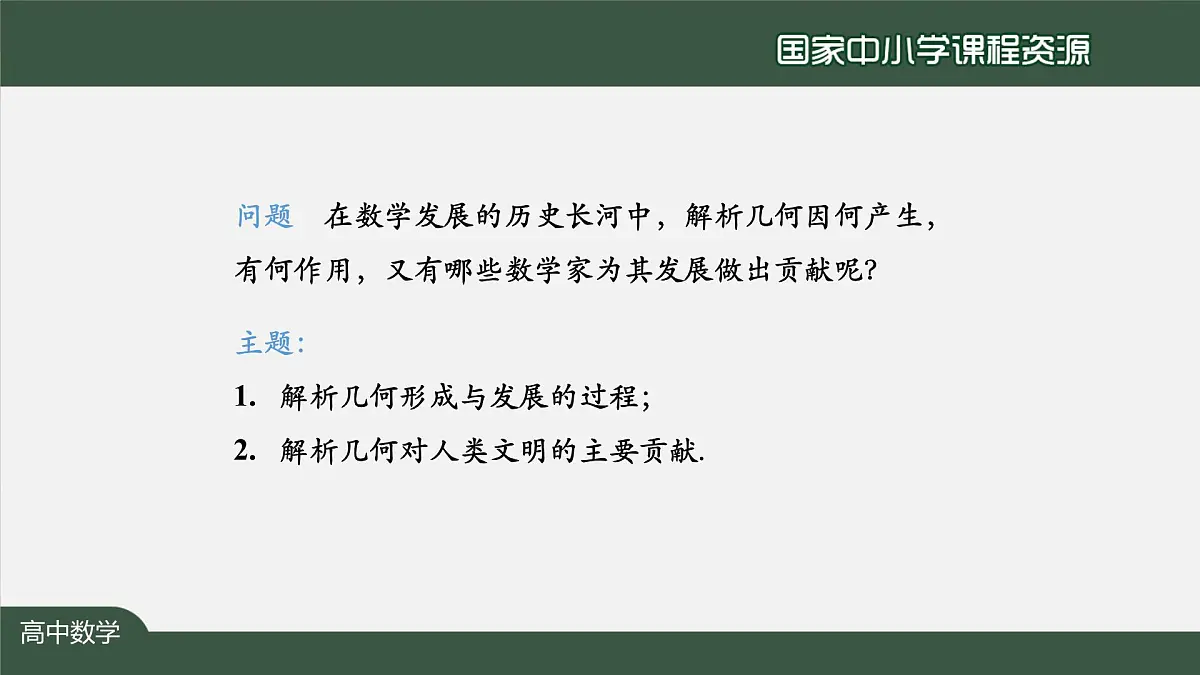 29.高二【数学（人教A版）】解析几何的形成与发展-课件第4页