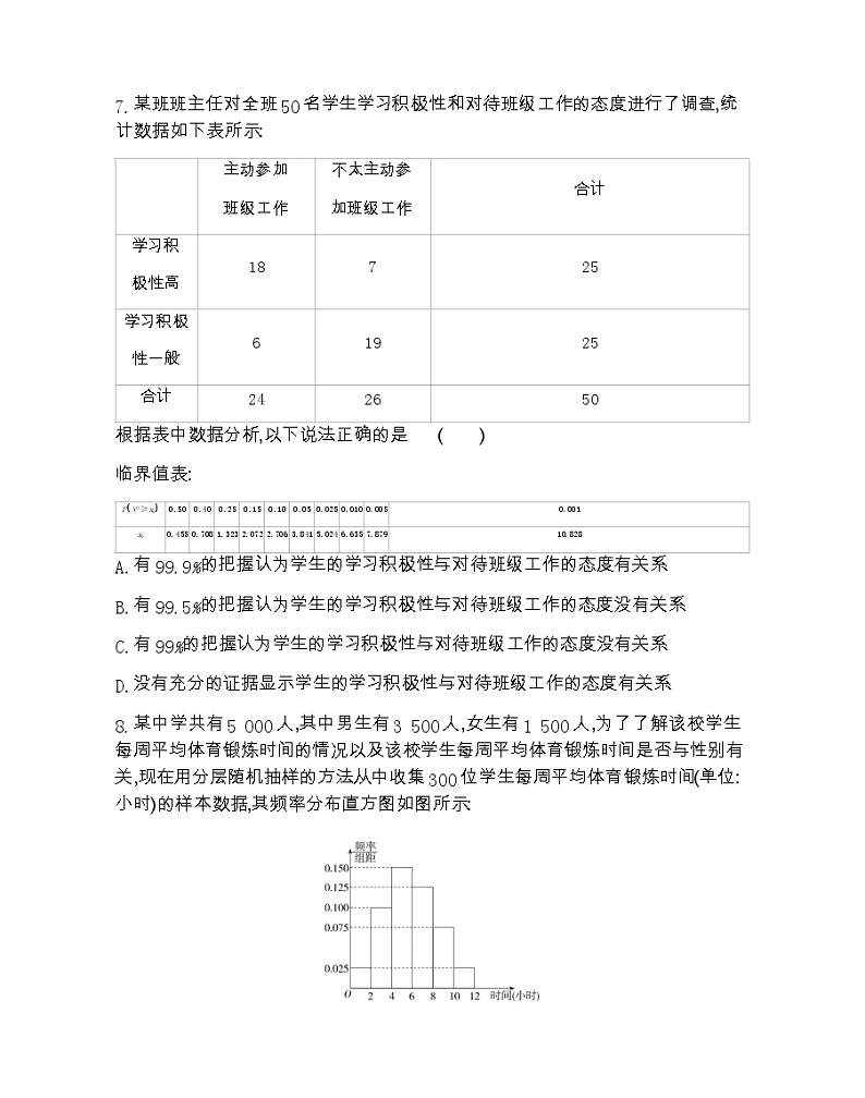 第九章达标检测-2022版数学选择性必修第一册 苏教版（2019）  同步练习 （Word含解析）03