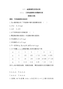 高中数学湘教版（2019）必修 第一册4.5 函数模型及其应用精练