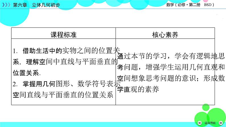 北师大版数学 必修第2册 第6章 5.1 直线与平面垂直 PPT课件+练习03