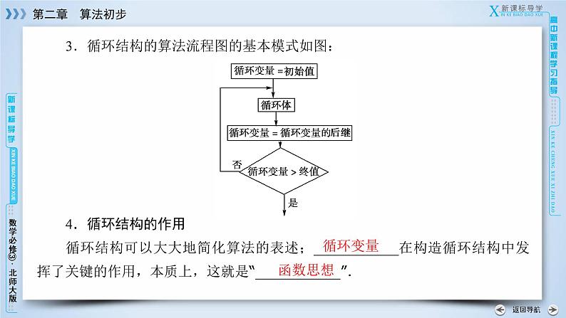 北师大版数学·必修3 第2章 2.3 循环结构 PPT课件+练习08