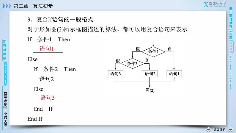 北师大版数学·必修3 第2章 3.1 条件语句 PPT课件+练习07