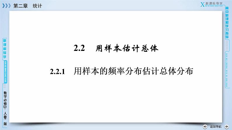 人教A版数学必修3  2.2.1 用样本的频率分布估计总体分布 PPT课件+练习03