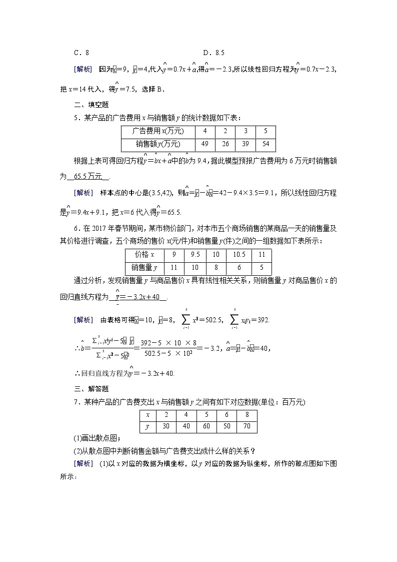 人教A版数学必修3  2.3.1、2.3.2 变量之间的相关关系 PPT课件+练习02