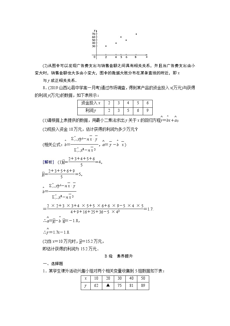人教A版数学必修3  2.3.1、2.3.2 变量之间的相关关系 PPT课件+练习03