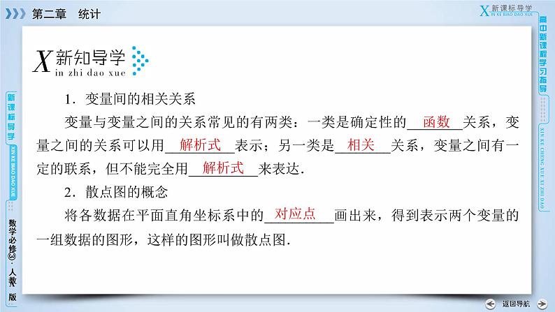 人教A版数学必修3  2.3.1、2.3.2 变量之间的相关关系 PPT课件+练习07