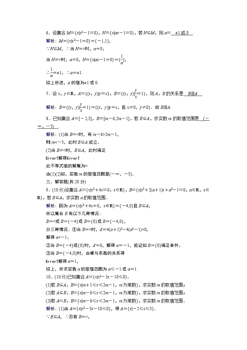 人教B版数学必修1 1.1.2　集合的基本关系 PPT课件+练习02