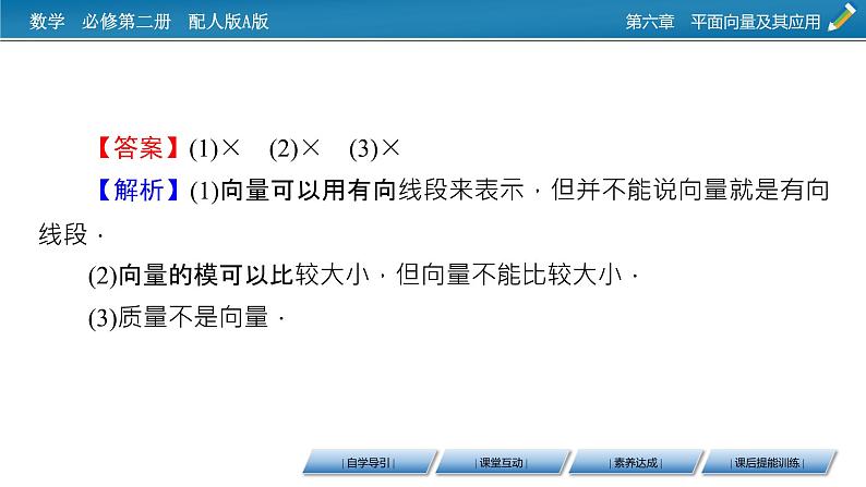 新教材人教A版数学必修第二册 6.1　平面向量的概念 PPT课件+练习06