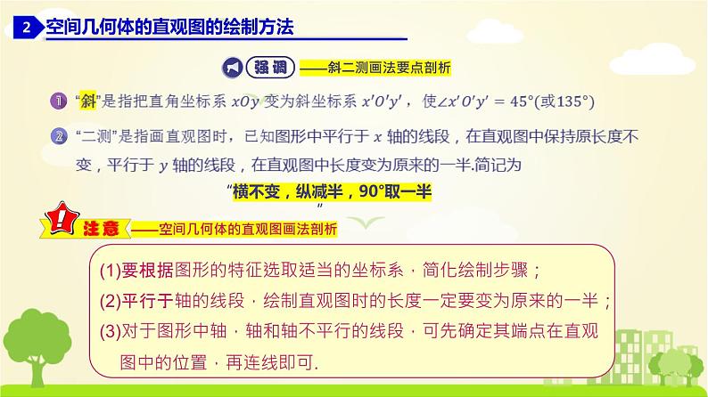人教A版2019必修第二册 8.2 立体图形的直观图 PPT课件06