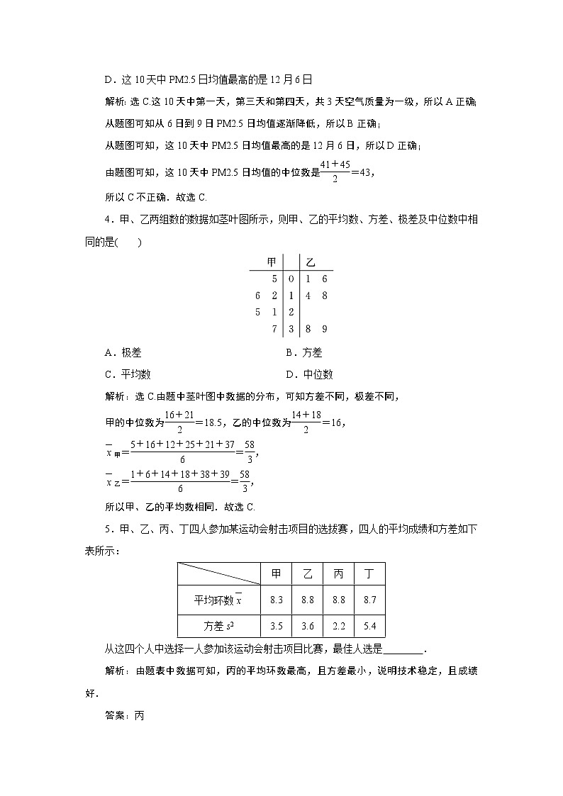 2023届高考一轮复习讲义（文科）第十一章　统计与统计案例      第2讲　高效演练 分层突破学案02