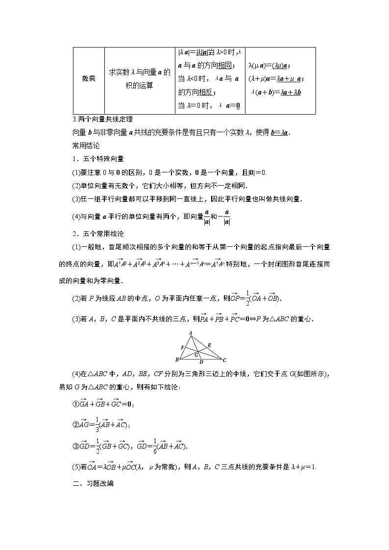 2023届高考一轮复习讲义（理科）第五章　平面向量    第1讲　平面向量的概念及线性运算学案02
