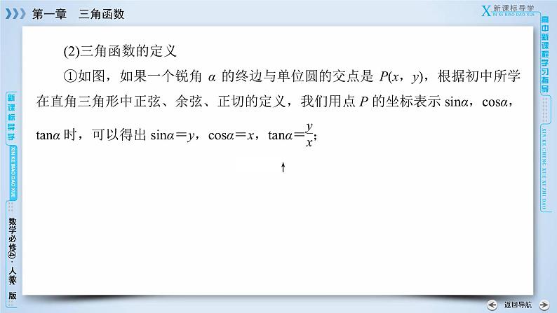 人教A版数学必修4  1.2.1　任意角的三角函数(第1课时） PPT课件+练习07